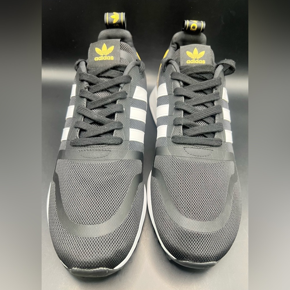 Adidas‎ Black and Yellow Sneakers with White Stripes- Muktix, Size:10 - Picture 4 of 8